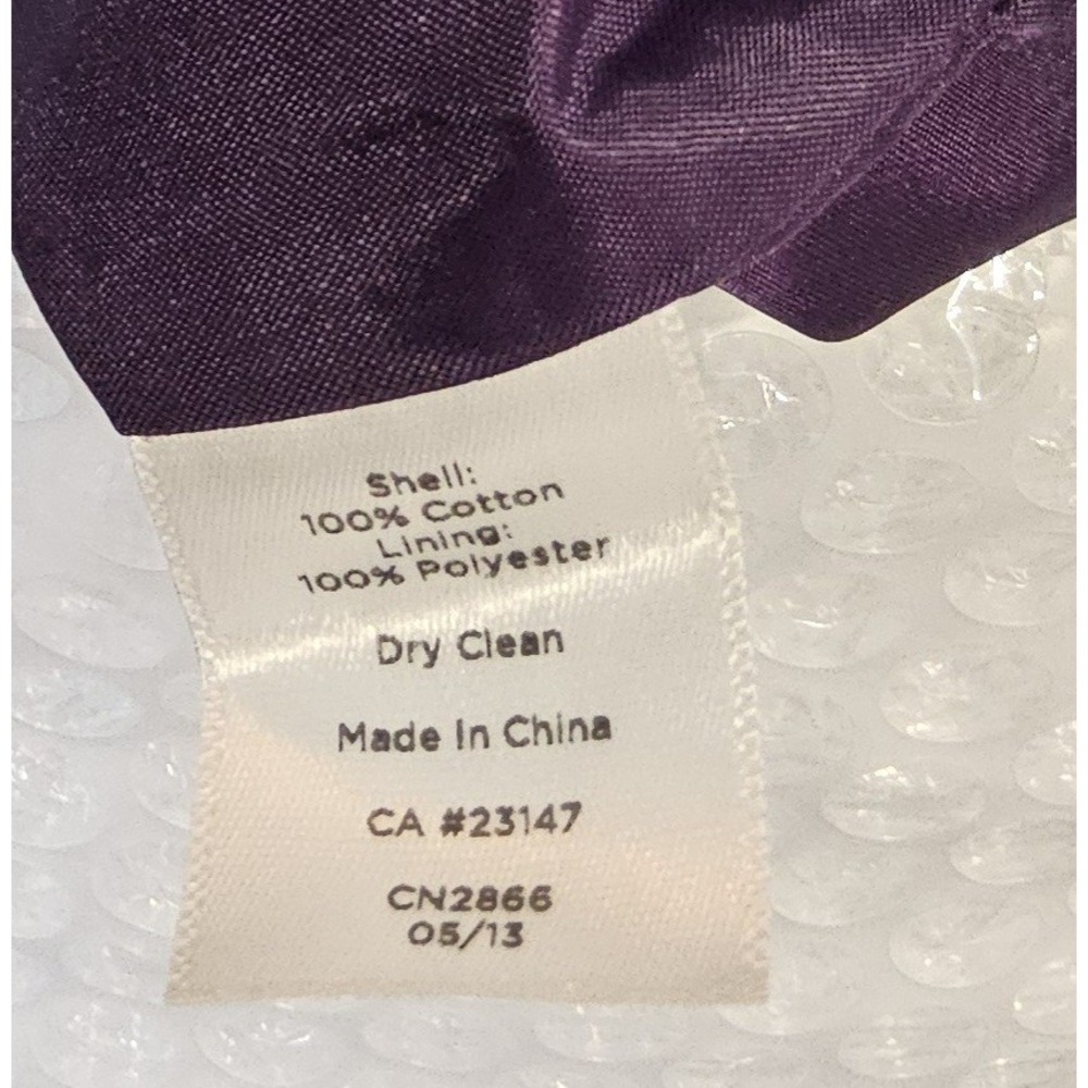 Talbots Skirt Sz 12 Velvet Purple Blue Black Satin Lined Knee Length - Picture 6 of 6